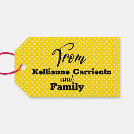 ポップピン水玉模様 ギフトタグ (裏面横)