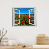 ポップフィールドウフェイクィンドビュー ポスター (キッチン)