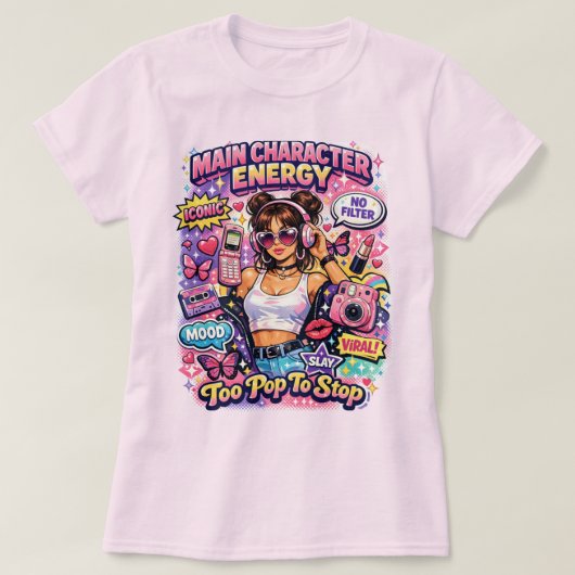 ポッププリントTシャツ Tシャツ (デザイン正面)
