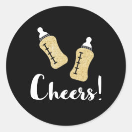 ポップボトルハッピーニューイヤーベビー発表 ラウンドシール