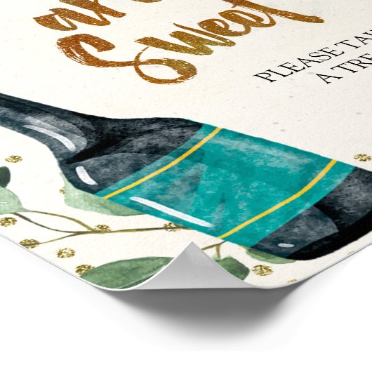 ポップボトルベビーは甘い赤ちゃんシャワーのサイン ポスター (角)