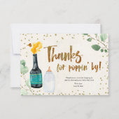 ポップボトルベビーシャワーステッカーサンキューカード サンキューカード (正面)
