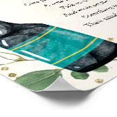 ポップボトル夜遅くおむつ赤ちゃんシャワー ポスター (角)