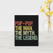 ポップポップ 伝説の男 父のギフト カード (黄色い花)