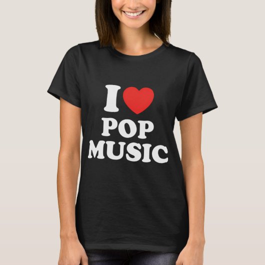 ポップミュージックが大好き Tシャツ (正面)