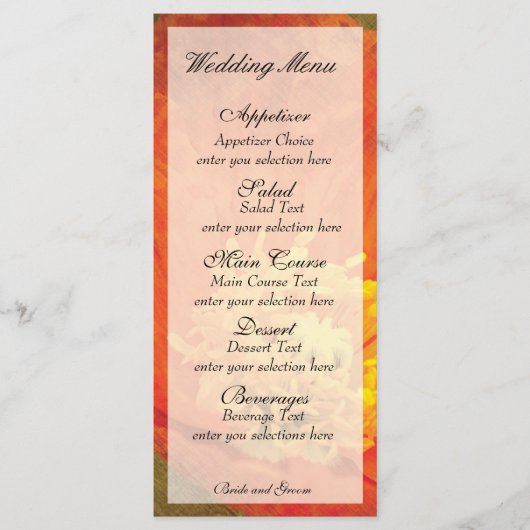 ポップメニューカード メニュー (正面)