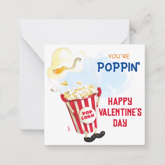 ポップンバイポップコーンバレンタイン ノートカード (正面)
