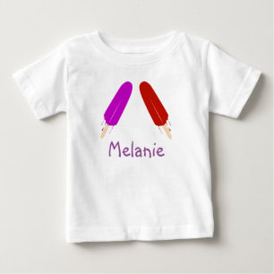 ポップ凍ってい名前をカスタムする袖なしドレス ベビーTシャツ