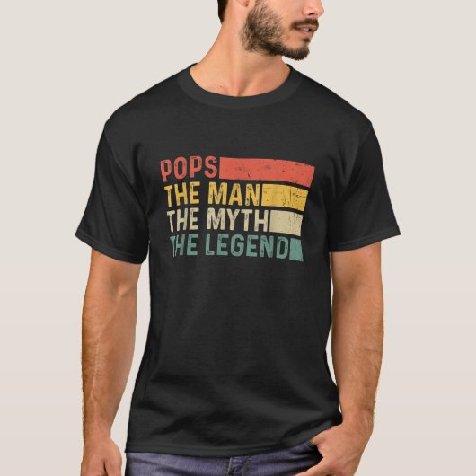 ポップ男の神話の伝説のヴィンテージギフト Tシャツ (正面)