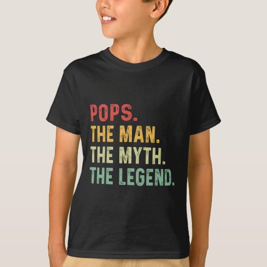 ポップ男の神話の伝説の父の日の贈り物 Tシャツ (正面)