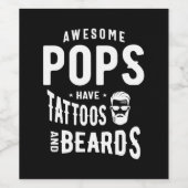 ポップ素晴らしは刺青と顎骨を持つ ワインラベル (シングルラベル)