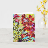 ポップ花びら!ファインアート空白のグリーティングカード カード (黄色い花)