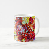 ポップ花びら!ファインアート空白のグリーティングカード コーヒーマグカップ (正面右)
