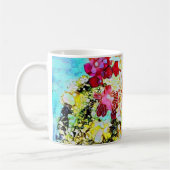 ポップ花びら!ファインアート空白のグリーティングカード コーヒーマグカップ (左)