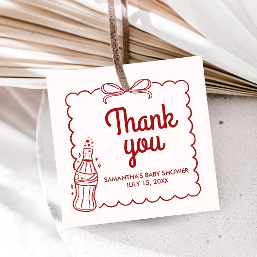 ポップ間近!ソーダベイビーシャワー フェイバータグ