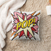 ポップ・アートのおもしろいレトロ漫画ブックアポップ・アートのート クッション (ブランケット)