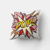 ポップ・アートのおもしろいレトロ漫画ブックアポップ・アートのート クッション (裏面)