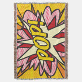 ポップ・アートのおもしろいレトロ漫画ブックアポップ・アートのート スローブランケット (正面縦)