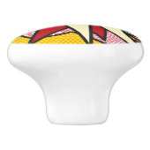 ポップ・アートのおもしろいレトロ漫画ブックアポップ・アートのート セラミックノブ (側面)