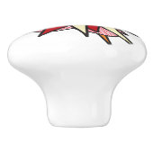 ポップ・アートのおもしろいレトロ漫画ブックアポップ・アートのート セラミックノブ (側面)