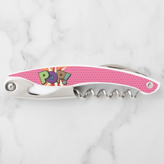 ポップ・アートのおもしろいレトロ漫画ブックアポップ・アートのート ソムリエナイフ (正面)