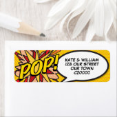 ポップ・アートのおもしろい漫画ブックアーポップ・アートのトアドレス ラベル (インサイチュ)