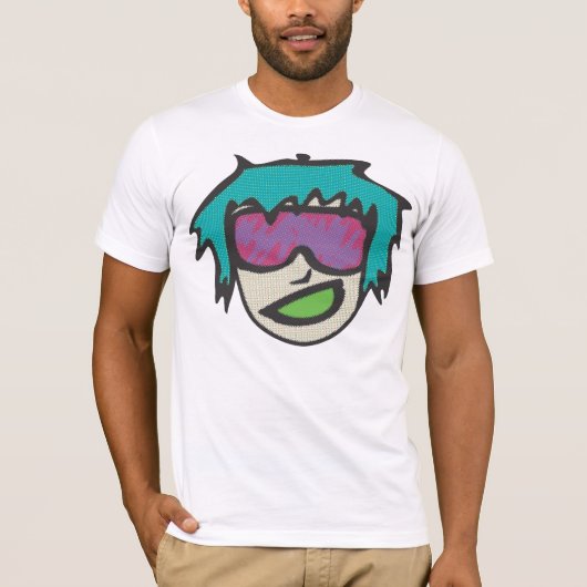 ポップ・アートのなガラスの人 Tシャツ (正面)