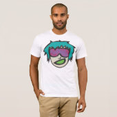 ポップ・アートのなガラスの人 Tシャツ (正面フル)