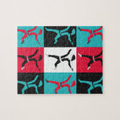 ポップ・アートのなサンタのクリスマスの芸術コレクション ジグソーパズル (横)