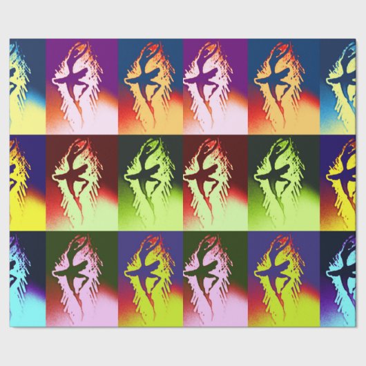 ポップ・アートのなバレリーナ ラッピングペーパー (シーム)