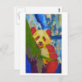 ポップ・アートのなパンダの郵便はがき ポストカード (正面/裏面)