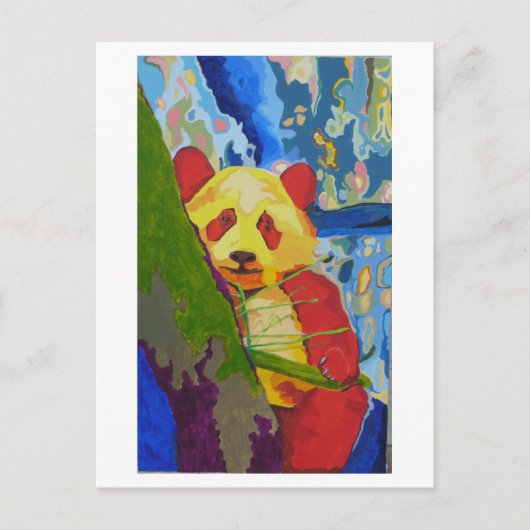 ポップ・アートのなパンダの郵便はがき ポストカード (正面)