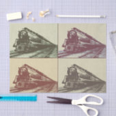 ポップ・アートのな列車 薄葉紙 (クラフト)