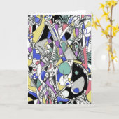 ポップ・アートのな技術:  機械技術1 カード (黄色い花)