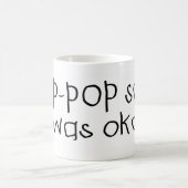 ポップ・アートのな破裂音は言いました良かったことを コーヒーマグカップ (中央)