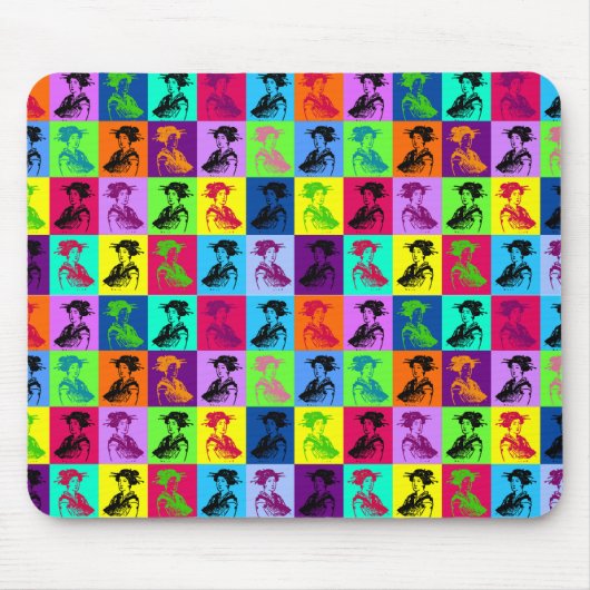 ポップ・アートのな芸者 マウスパッド (正面)