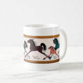 ポップ・アートのなChaleeの馬の壁画 コーヒーマグカップ (正面右)
