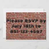 ポップ・アートのなNロックのブレイクダンスの80年代の誕生会の招待 招待状 (裏面)