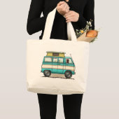 ポップ・アートのなTopヴァンCamper ラージトートバッグ (正面(商品))
