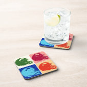 ポップ・アートのアーツサッカーヘルメット懸命プラスチック塗装機 コースター (右側)