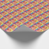 ポップ・アートのアートエフェクトオーストラリアの羊飼い/犬の恋人 ラッピングペーパー (角)