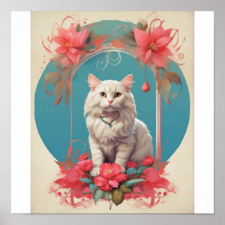 ポップ・アートのアートキャットフォトモダントレンディー ポスター