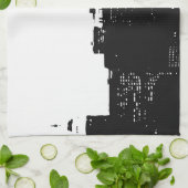 ポップ・アートのアートニューヨークシルエット キッチンタオル (折り畳み)