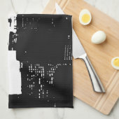 ポップ・アートのアートニューヨークシルエット キッチンタオル (四つ折り)