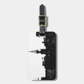 ポップ・アートのアートニューヨークシルエット ラゲッジタグ (正面縦)