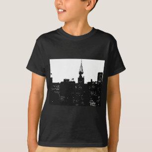 ポップ・アートのアートニューヨークシルエット Tシャツ