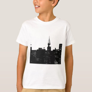 ポップ・アートのアートニューヨークシルエット Tシャツ