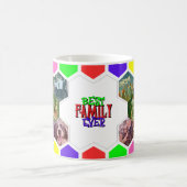 ポップ・アートのアートハニカムファミリーフォトコラージュカスタム コーヒーマグカップ (中央)