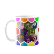 ポップ・アートのアートハニカムファミリーフォトコラージュカスタム