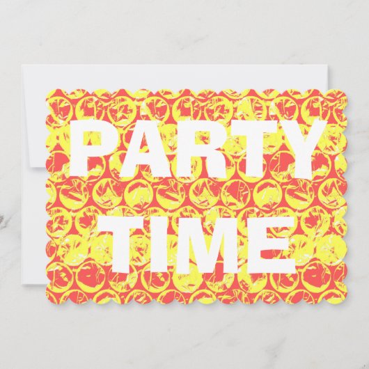 ポップ・アートのアートバブルラップ引っ越し祝いパーティーパーティの招待状 招待状 (正面)